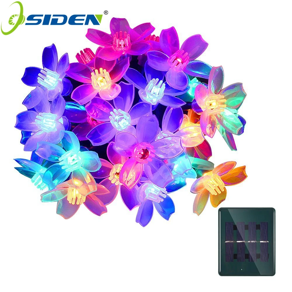 Рождественский светильник s уличный солнечный 21ft 50 светодиодный цветочный