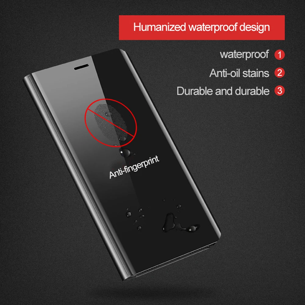Умный чехол книжка для Huawei Honor V20 прозрачный кожаный View20 зеркальный подставка honor