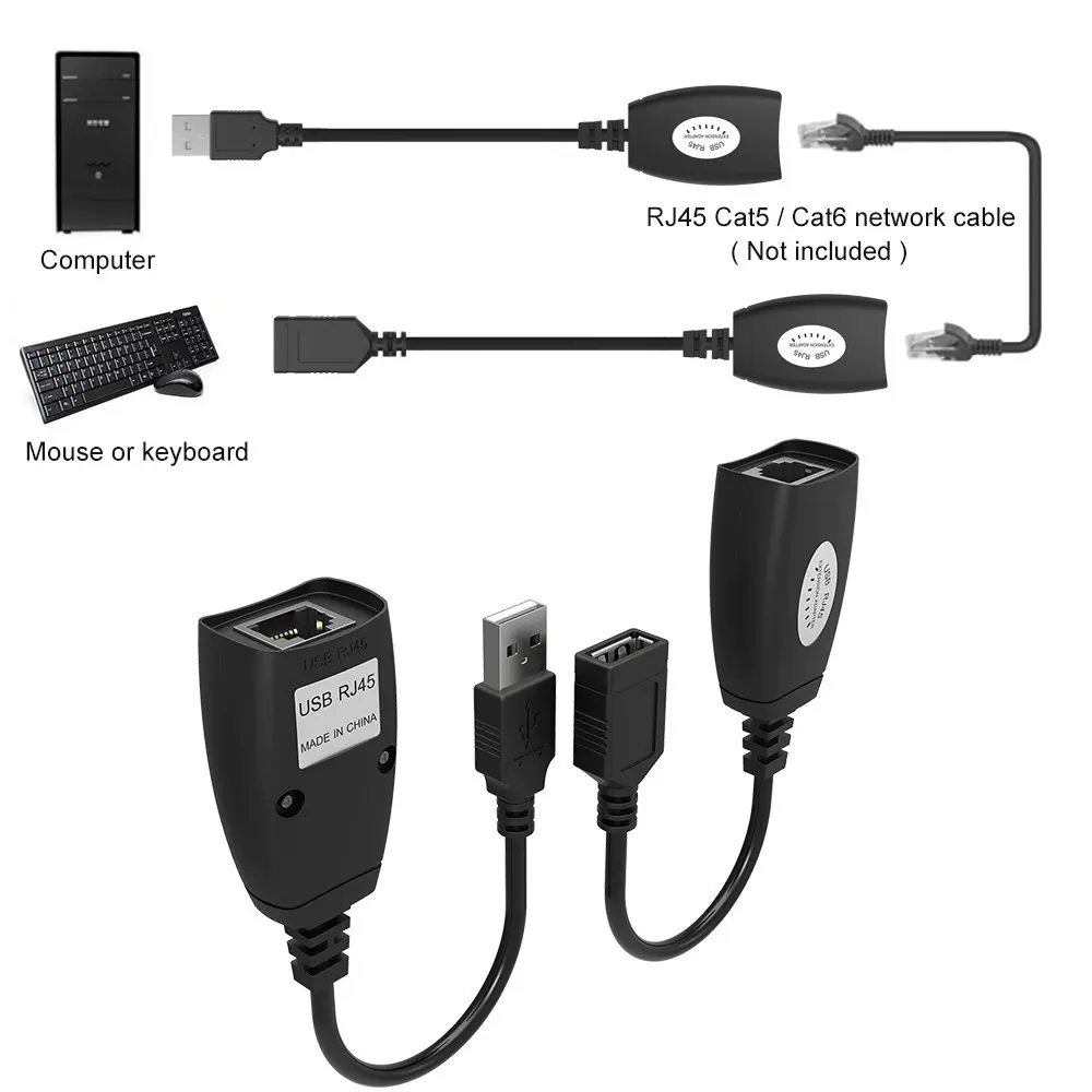 Zeadow USB 2 0 к Ethernet RJ45 удлинитель адаптер кабель до 164ft подключение CAT5 LAN | Компьютеры и