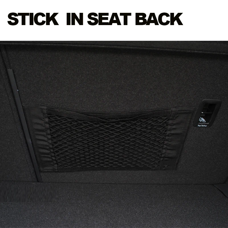 

Car Elastic String Net Mesh Storage Bag for car trunk, back seat & seat side, pocket bag for making the car clean