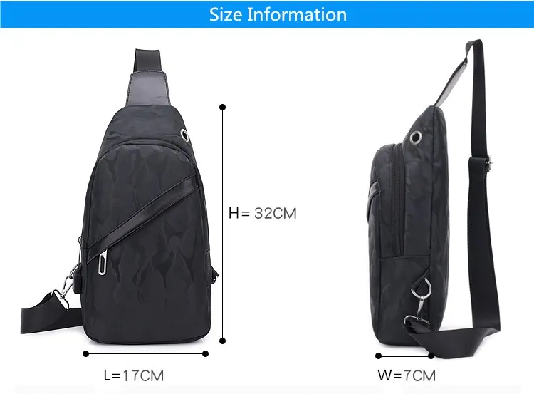 

OKKID 2pcs/set male small waterproof cross body bags men casual mini messenger bags boy sling chest bag men's clutch phone bag