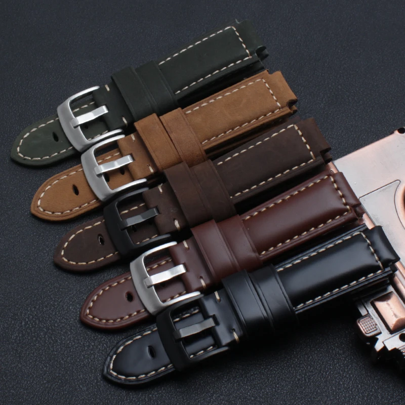 Garmin Forerunner 220/235/620/630/735XT Watch High Quality Genuine Leather Watchband 22*15mm Bracelet | Наручные часы