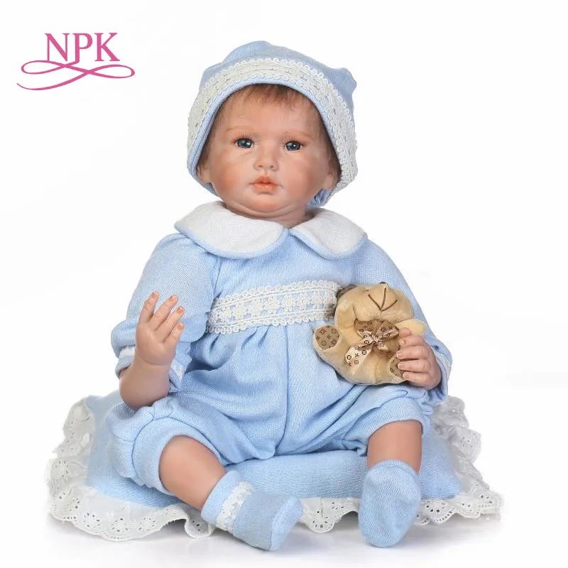 NPK Мягкая силиконовая виниловая сенсорная Кукла reborn Реалистичная с мягкими