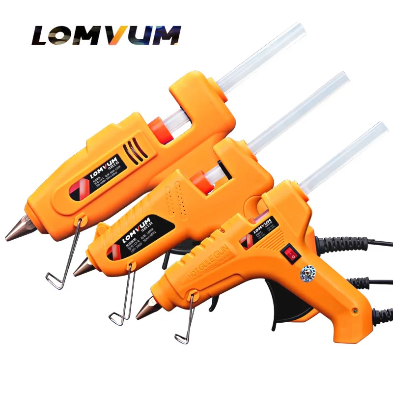 LOMVUM Новый клеевой пистолет 30 Вт 80 150 с клеевым стержнем 7 мм/11 мм промышленные мини