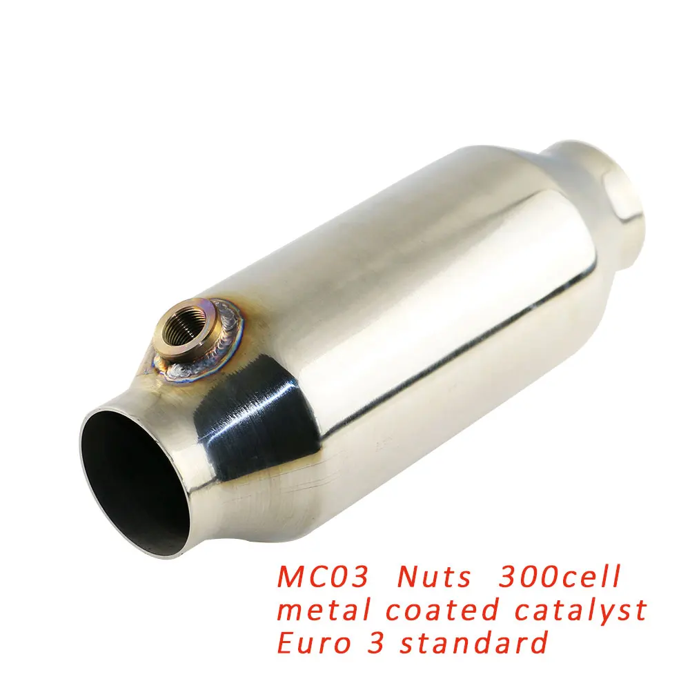 MC03 NUTS Автомобильный каталитический преобразователь с металлическим покрытием катализатор для авто глушитель Замена евро 3/5 стандарт 300 ячеек - Цвет: MC03 NUTS
