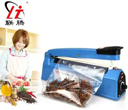 Impulse Sealer Heat Plastic Bag Sealing Machine Hand Press Heating Film F-200 Free shipping | Бытовая техника