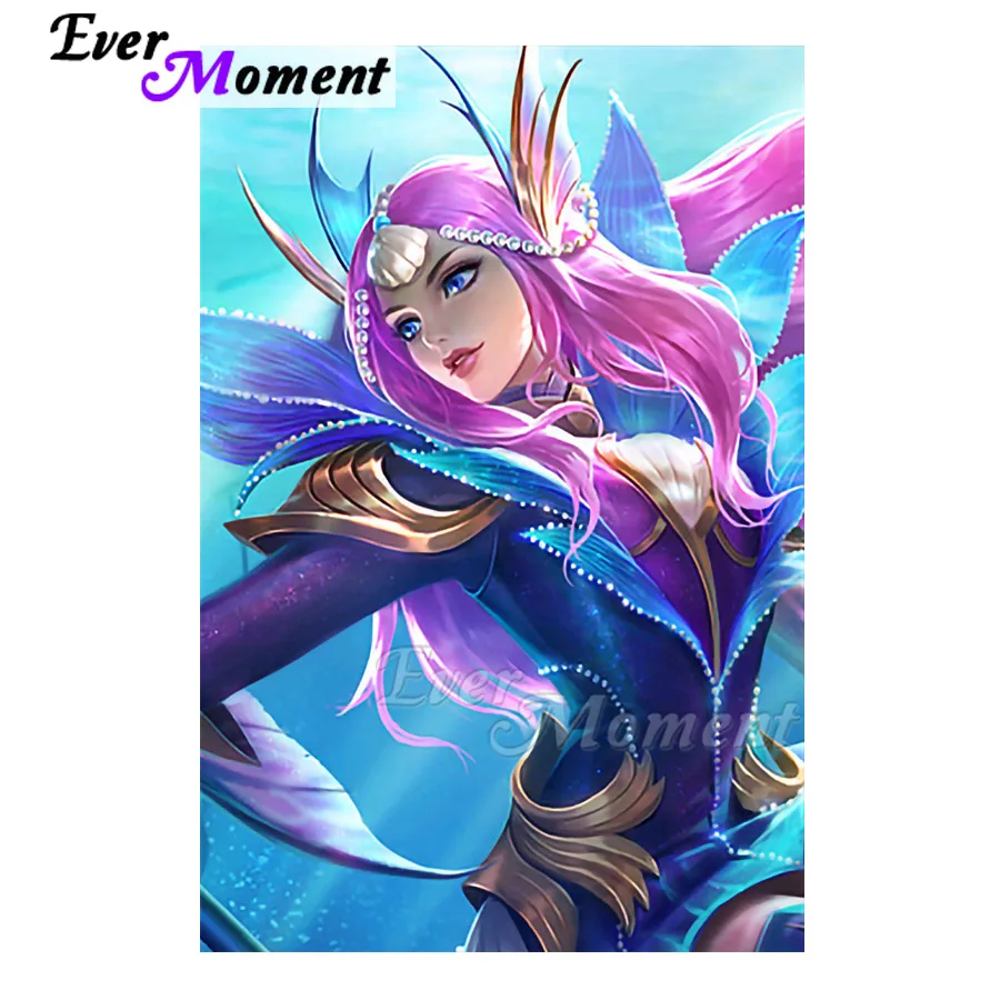 

Ever Moment Diamond Painting Woman Elf Fairy Mosaic Decoration For Home Full Square Drill Diamond Embroidery Handmade ASF1716