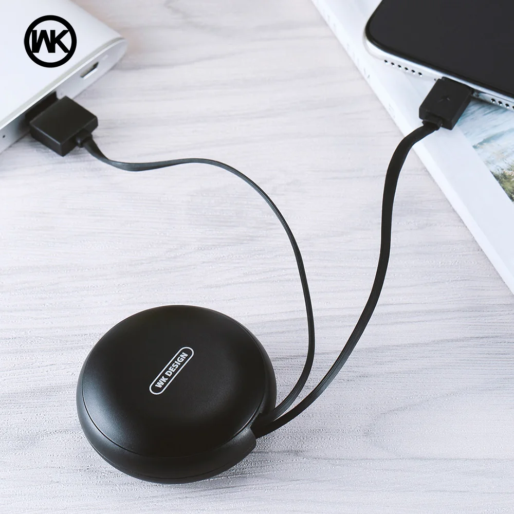 Дизайн WK для iPhone Mirco USB кабель 2в1 Выдвижной X 7 8 Plus Micro Samsung S9 зарядное