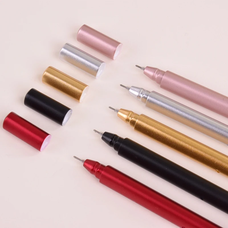 1 X креативная гелевая ручка с металлической ручкой ручки для письма канцелярские