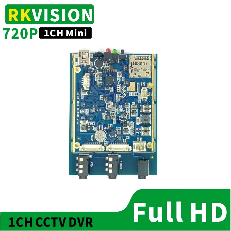 HD 1CH DVR Mini TF плата для записи видеонаблюдения видеомодуль Поддержка U диска