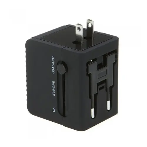 CES Hot 2 USB Универсальное зарядное устройство для путешествий US EU UK AU Plug Black |