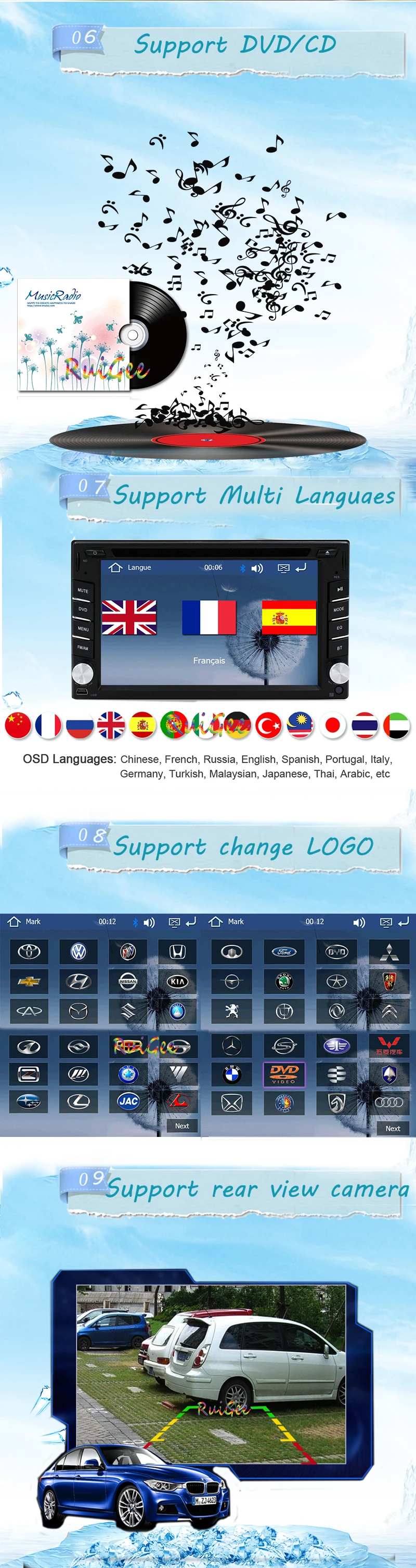 Для peugeot 307 6," двойной 2 Din gps навигация автомобильный ПК стерео радио DVD CD mp3 плеер USB Sd Bluetooth Ipod 2 din радио