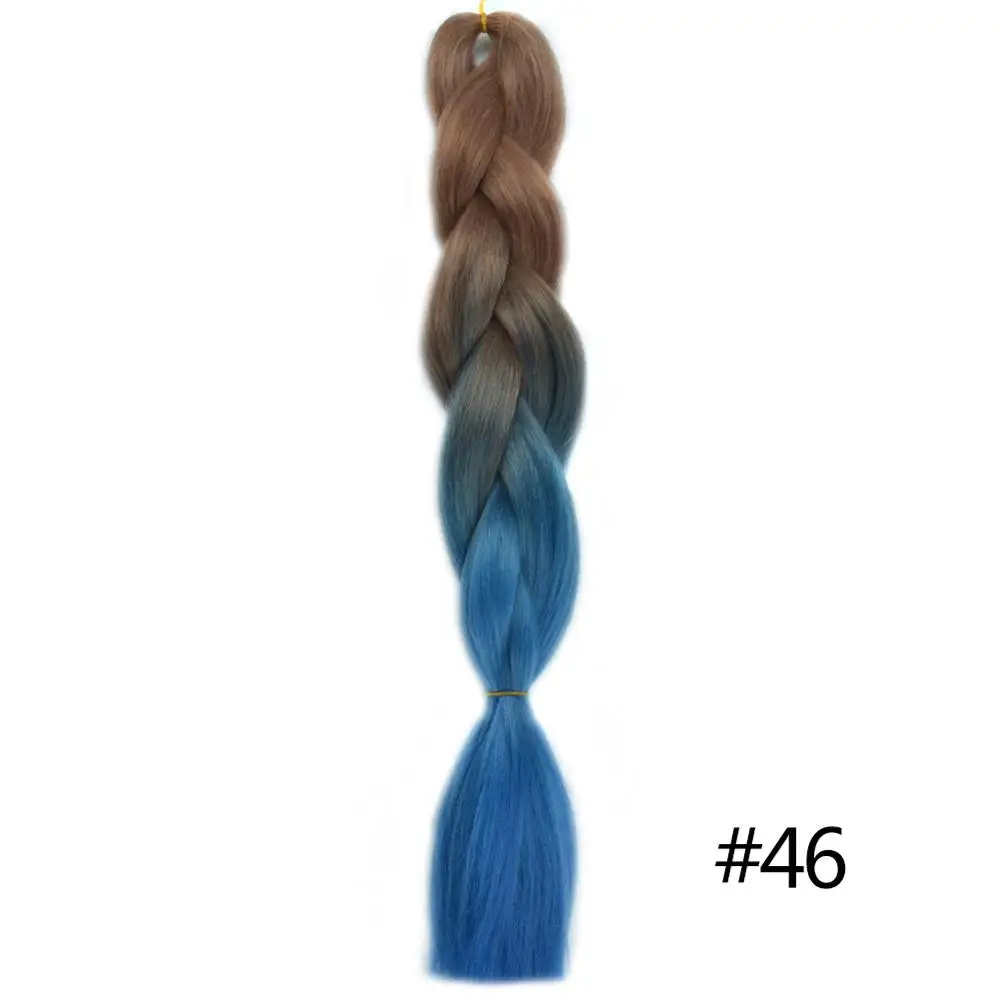 Chorliss 2"(65 см) 613TL. Голубой синтетические волосы для наращивания на крючках косички огромные косички Омбре плетение волос 100 г/упак. 1 шт - Цвет: #16
