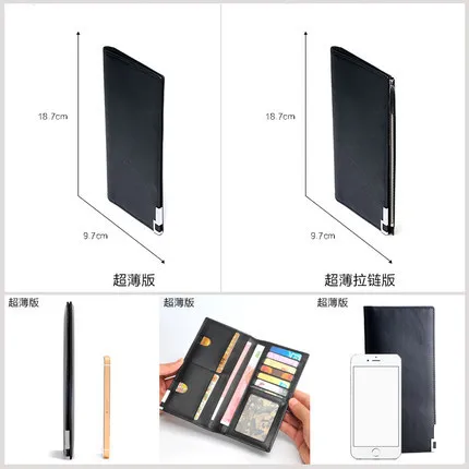 Лу Бия мужской тонкий кожаный кошелек хранение карт|wallet zip|wallet packagingwallet key |