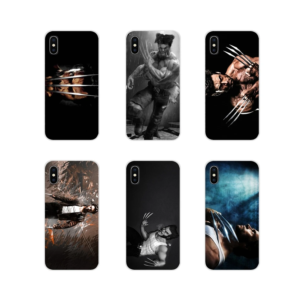 Мягкий чехол для Apple iPhone X XR XS MAX 4 4S 5 5S 5C SE 6 S 7 8 Plus ipod touch с изображением Росомахи |