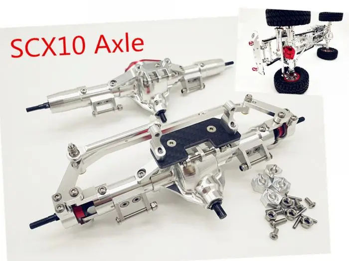SilverSCX10 металлическая ось передний и задний мост все CNC Высококачественная