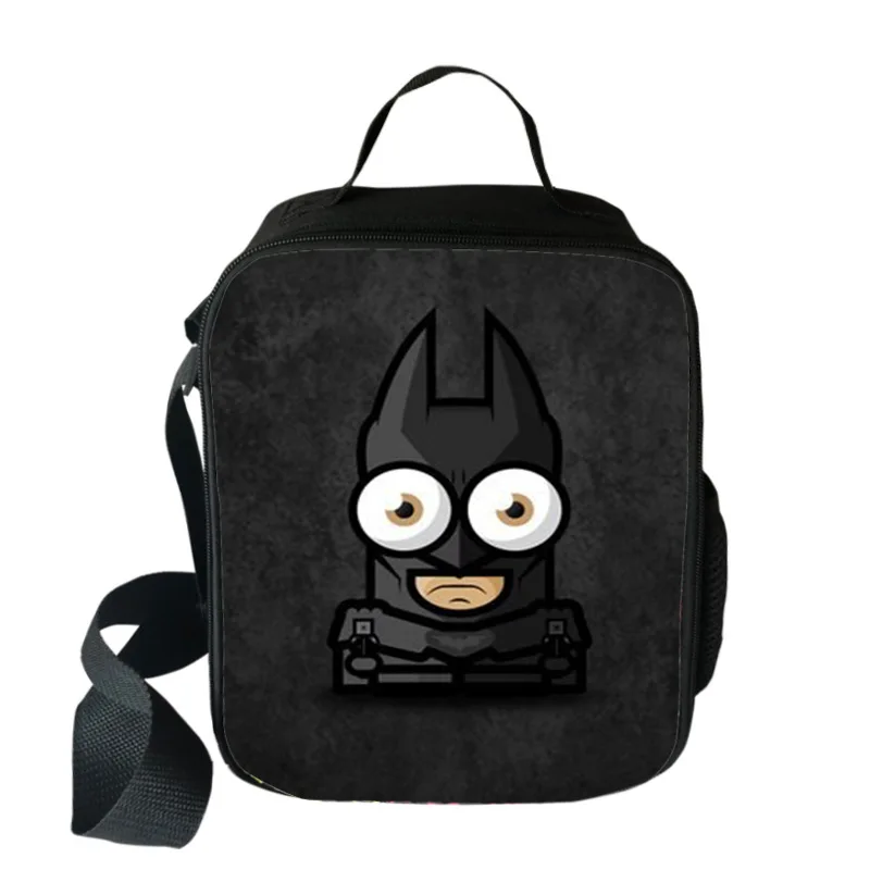 batman 1 Супер герой Бэтмен мультфильм крутая изолированная сумка для обеда для детей Детская сумка для обеда Термосумка для еды в школу для девочек и мальчиков - Цвет: batman 1
