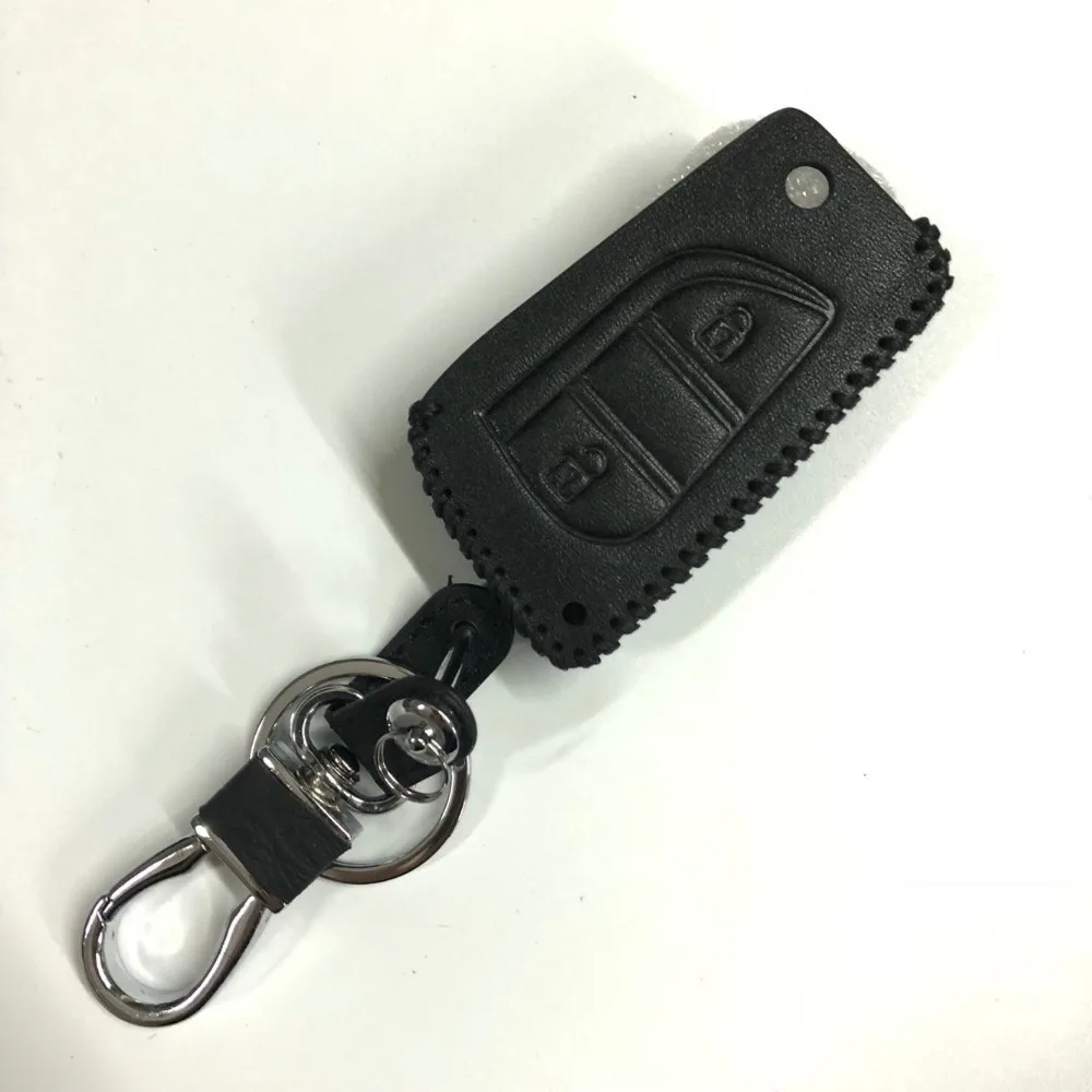 Кожаный чехол для автомобильного ключа Toyota Land Cruiser Prado Camry Prius Корона CHR Fortuner 200 LC200