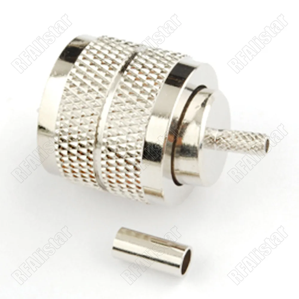 10 шт. UHF PL 259 штекер прямой обжимной разъем для RG174 RG316 RG178 LMR100 коаксиальный