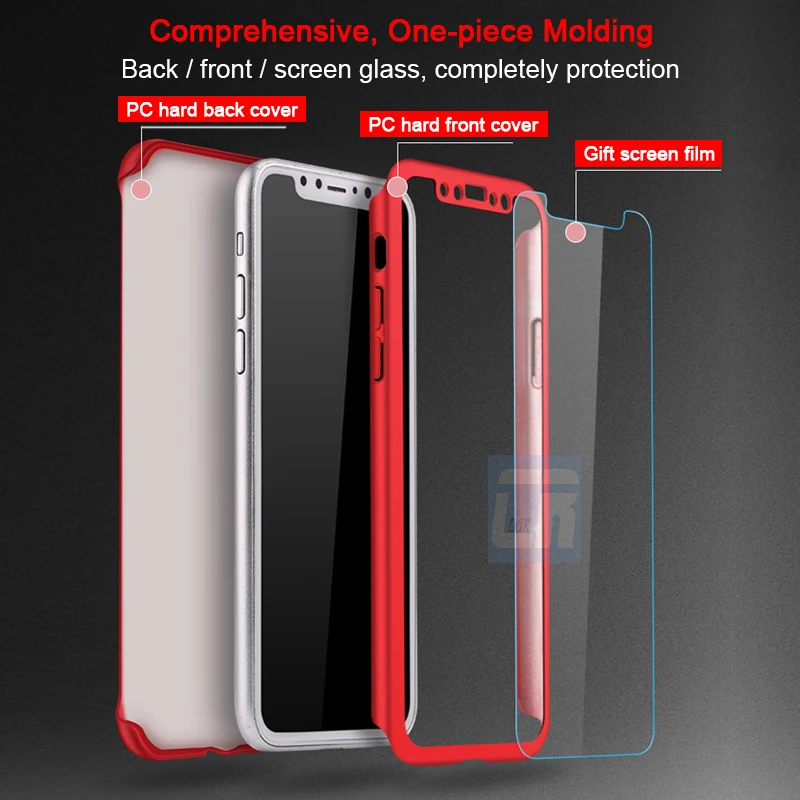360 Degree Full Protection Phone Case for Xiaomi Redmi 5 Plus 6A 6 Note 8 9 8T 9S 10 Pro 5A Prime S2 Shockproof Hard Cases Cover