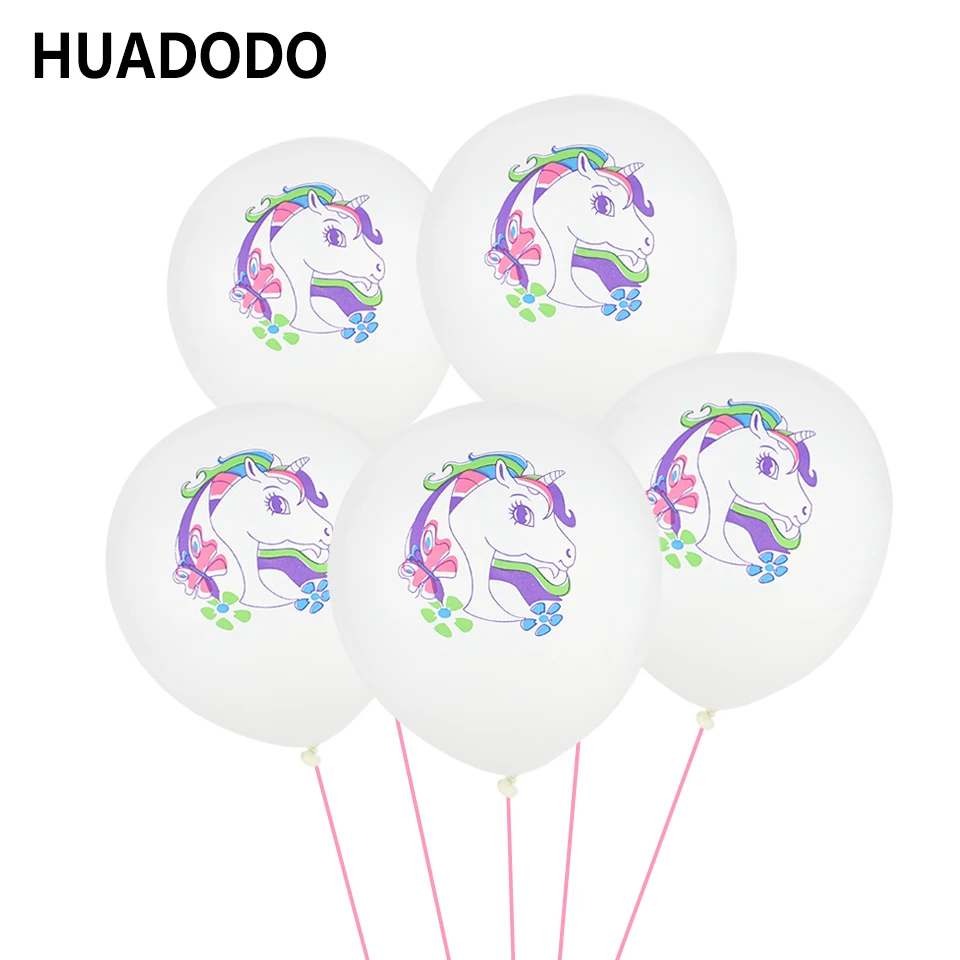 HUADODO 10pcs 12inch Unicorn balloons Cartoon Latex Balloon Kid Toys Party Decoration Supplies | Дом и сад