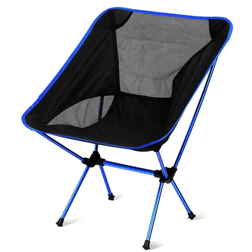 Royal Blue Chair VILEAD 4 цвета Портативный Кемпинг луна стул 7075 алюминиевый складной Сверхлегкий Пикник Рыбалка Открытый складной стул 53*35*67 см - Цвет: Royal Blue Chair