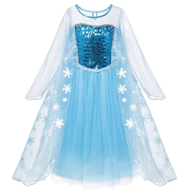 Elsa Dress 712 Платье Эльзы платье принцессы Эльзы для девочек платья костюмы для детей Эльзы и Анны маскарадные костюмы для детей голубое платье Эльзы - Цвет: Elsa Dress 712