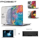 Для Apple MacBook 2012-2020 M1, Жесткий Чехол для ноутбука + обложка для клавиатуры для Apple Macbook Air Pro Retina 11 13 15 16 дюймов MBP