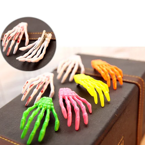 4 шт. Много Зомби Черепа Скелет Руки Кость Коготь Заколки Для Волос Halloween Party