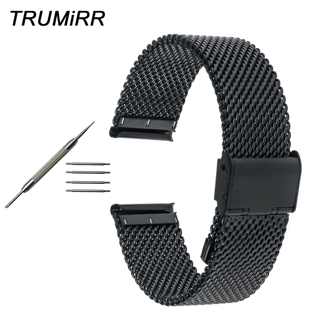 Ремешок Миланская петля для Tissot 1853 T035 PRC 200 T055 T097 сетчатый Браслет из нержавеющей