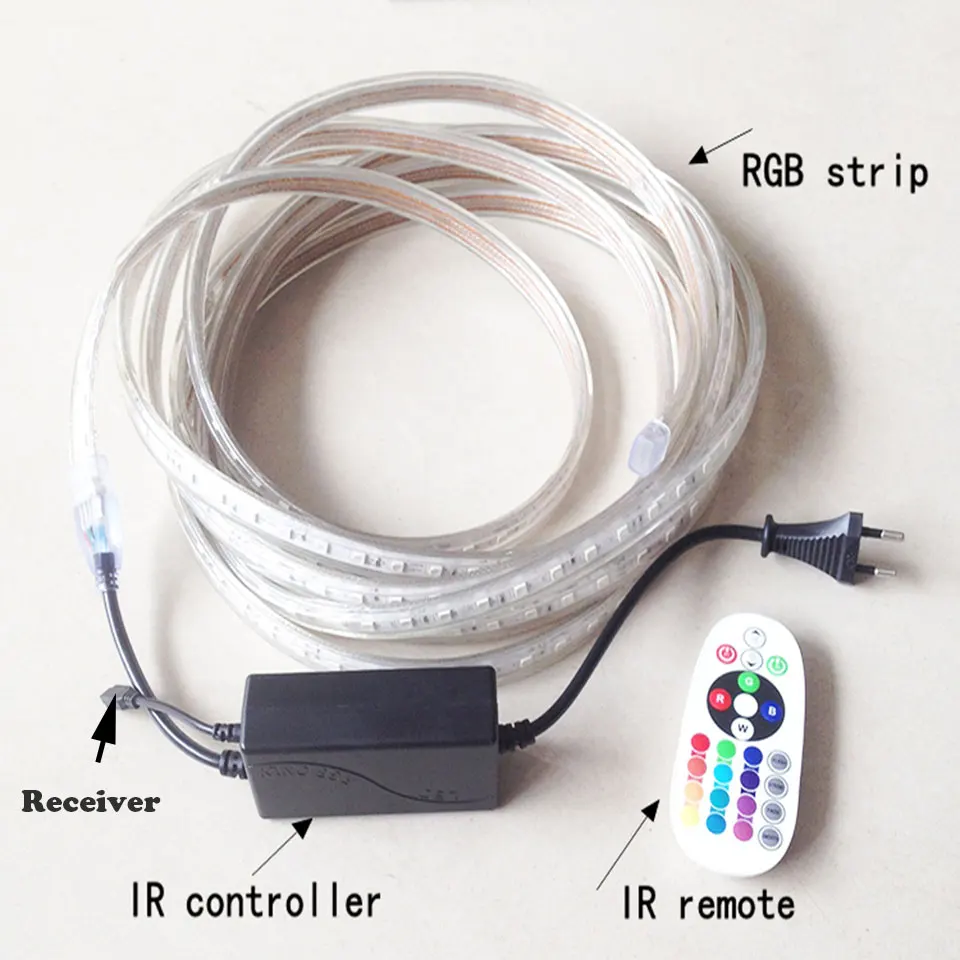 GD светодиодный полосы светильник IP65 5 м 6 7 8 9 10 11 12 13 RGB 5050 Водонепроницаемый
