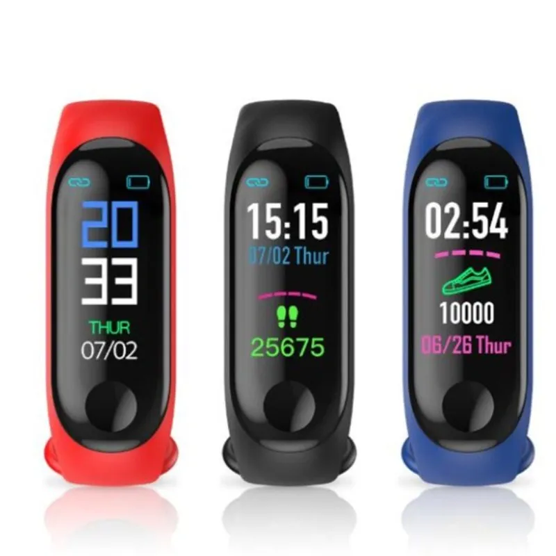 M3 Smart Band Bracelet Waterproof Heart Rate Blood Pressure Monitor Tracker Replaceable Watch For Android IOS | Электроника