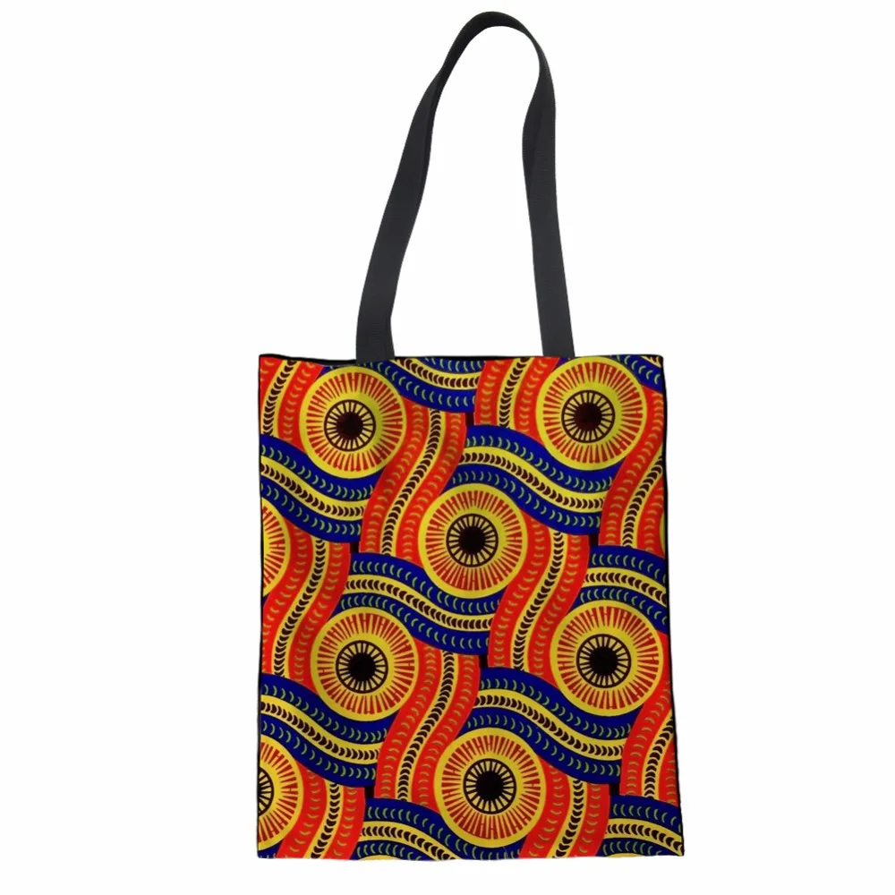 WHEREISART Canta Женская Складная сумка для покупок в африканском стиле портативная