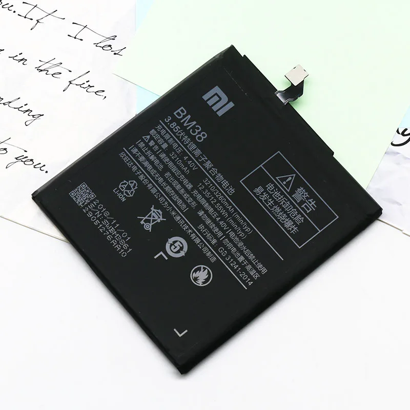 Оригинальный Xiaomi 4S мобильный аккумулятор для xiao Mi Mi4S 3260 мА/ч BM38 высокого качества