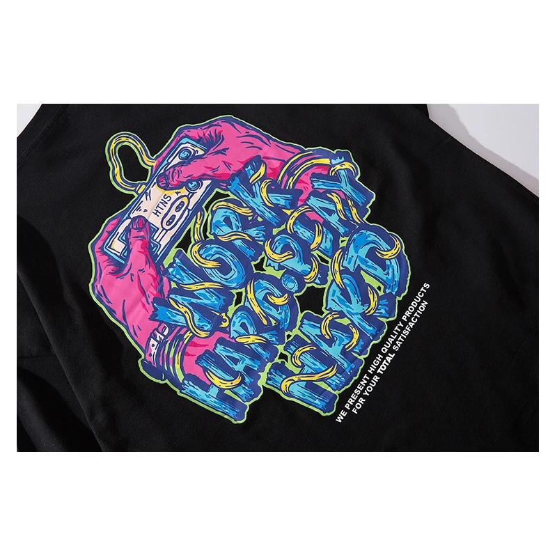 ENWAYEL Hip Hop T Shirts For Men Fashion Printed English Casual Streetwear Couples Tops Tees Trend Cotton Tshirt 1902 | Мужская одежда