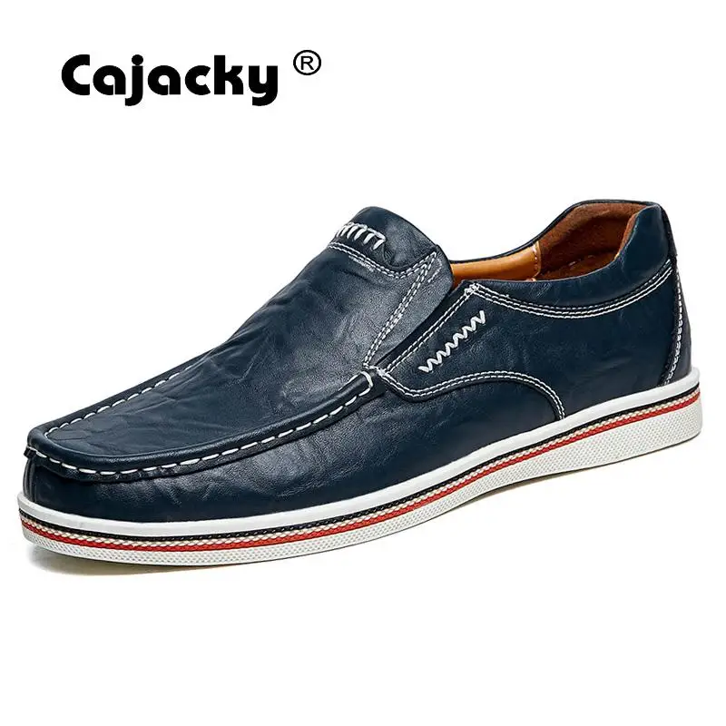 Cajacky/мужские лоферы размера плюс 47 46 Модная обувь из натуральной кожи Mocasines Hombre