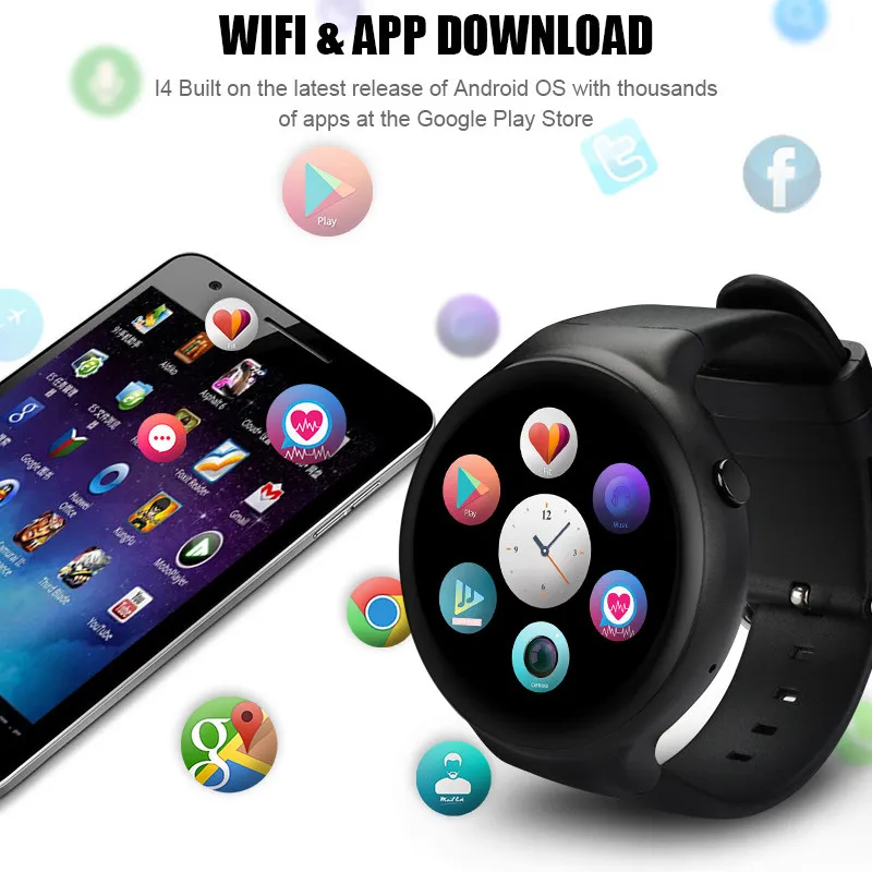 I4 Смарт часы Android 5 1 Гб + 16 MTK6580 39 &quotПоддержка 3g Wi Fi частота сердечных сокращений