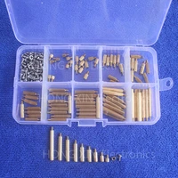 270pcsset m2 3 25mm male to female brass pcb standoff screw nut assortment kit set