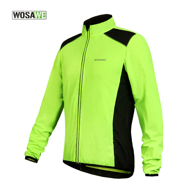 WOSAWE дышащая ветрозащитная флуоресцентная велосипедная куртка софтшелл