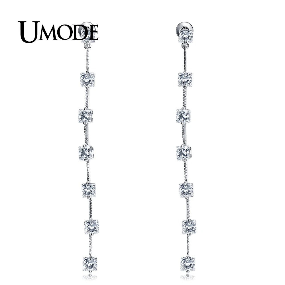 Женские длинные серьги-подвески UMODE модные геометрические серьги с квадратными