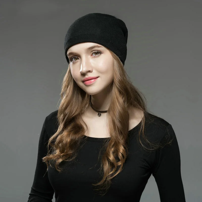Кролик шапка с помпоном кашемировые шапочки Женские Pom Hat бархат трикотажный