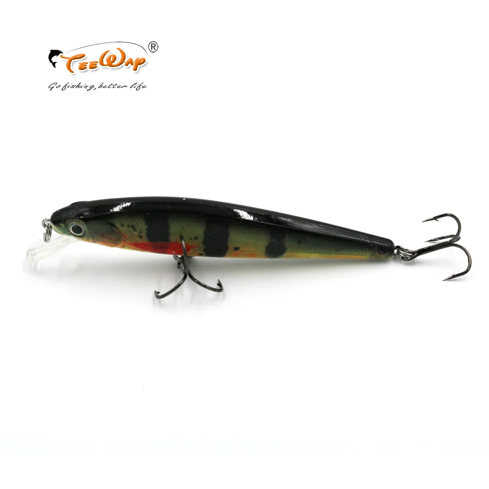 Teeway 1 шт./лот 11 см 12 г Рыболовная Приманка Minnow жесткая приманка с 2 рыболовными