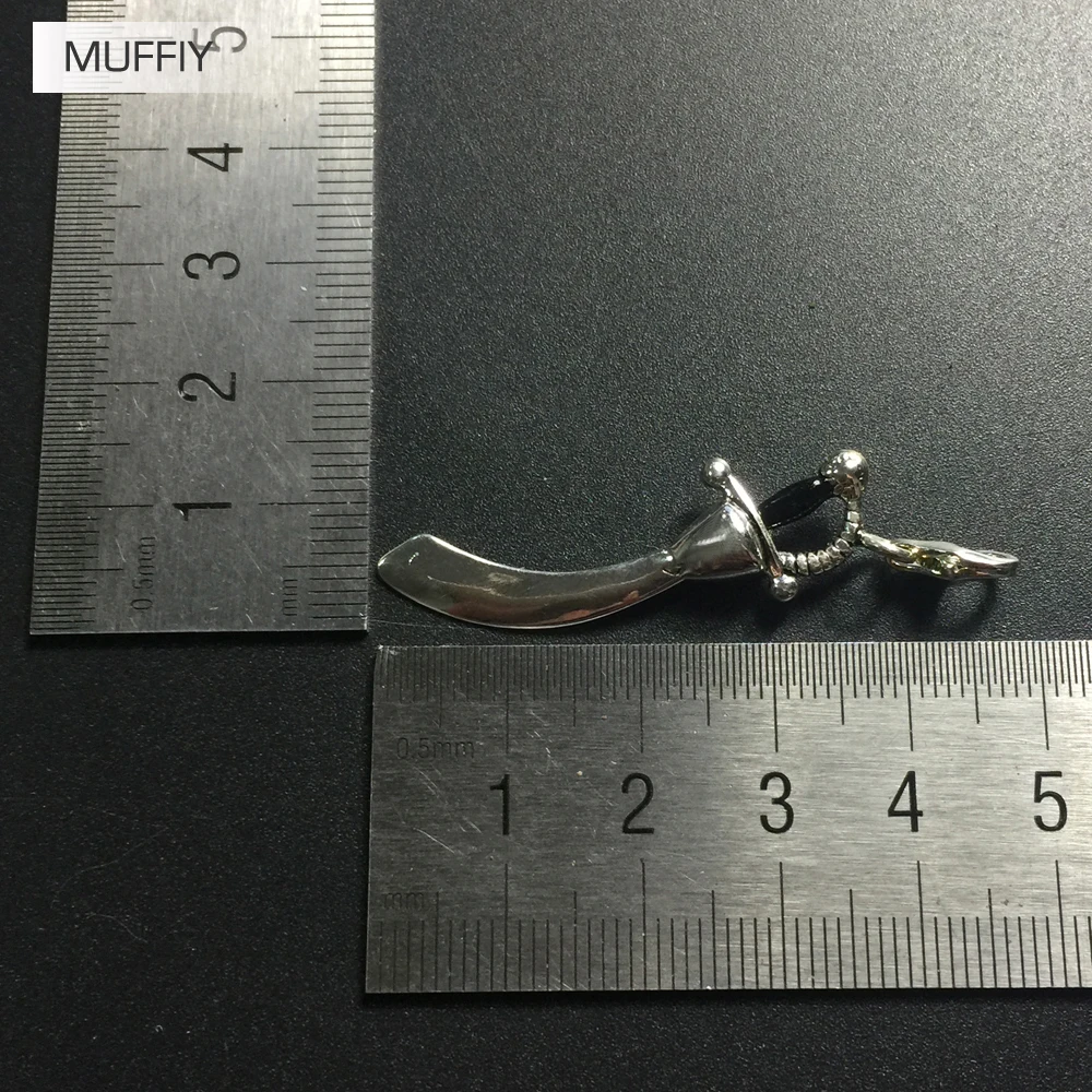 Модная подвеска из серебра 925 пробы в виде пиратского мачете хорошее ювелирное