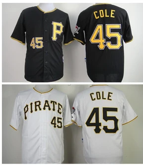 Cheap Pittsburgh Pirates Jersey 45# Gerrit Cole baseball mens shirt cool base white black free shipping! |