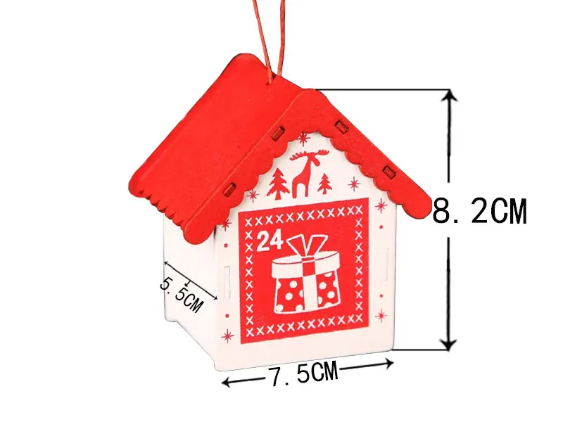 7,5*8,2 см винтажный деревянный календарь Advent DIY украшение для дома Рождественская елка офисное украшение новые творческие детские подарки