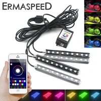 4 in 1 motorcycle led atmosphere strips light android ios app control rgb decorative romantic led lights universal