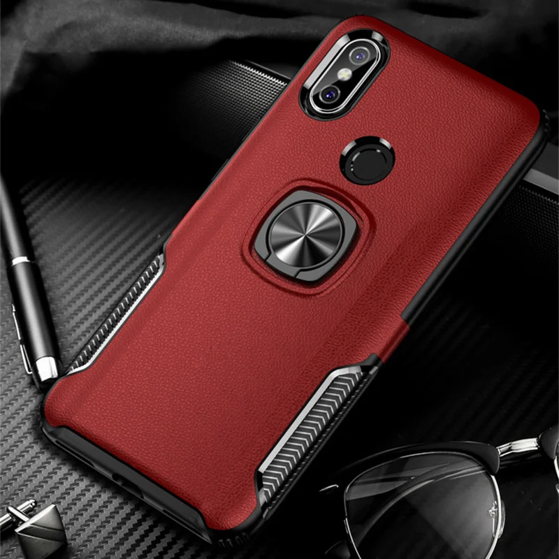 Кожаный чехол подставка для Xiaomi Poco F1 Mi 9 6X A2 8SE Redmi Note 7 5 Pro 4 4X Plus Магнитный защитный