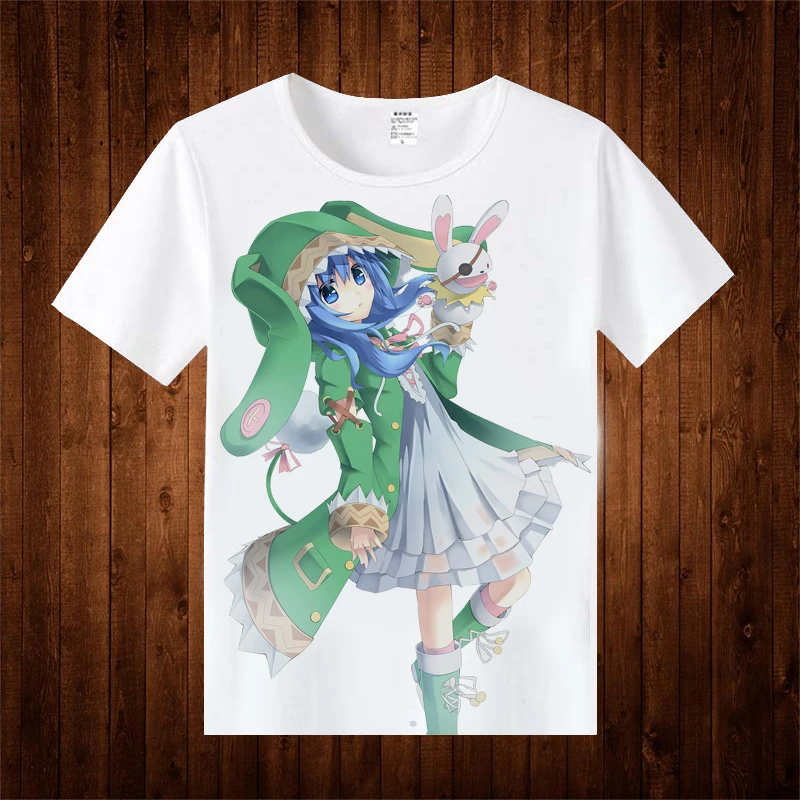 Новая футболка с надписью DATE A LIVE Кошмар Tokisaki Kurumi Yatogami Tohka Togashi Misuzu Yoshino Аниме
