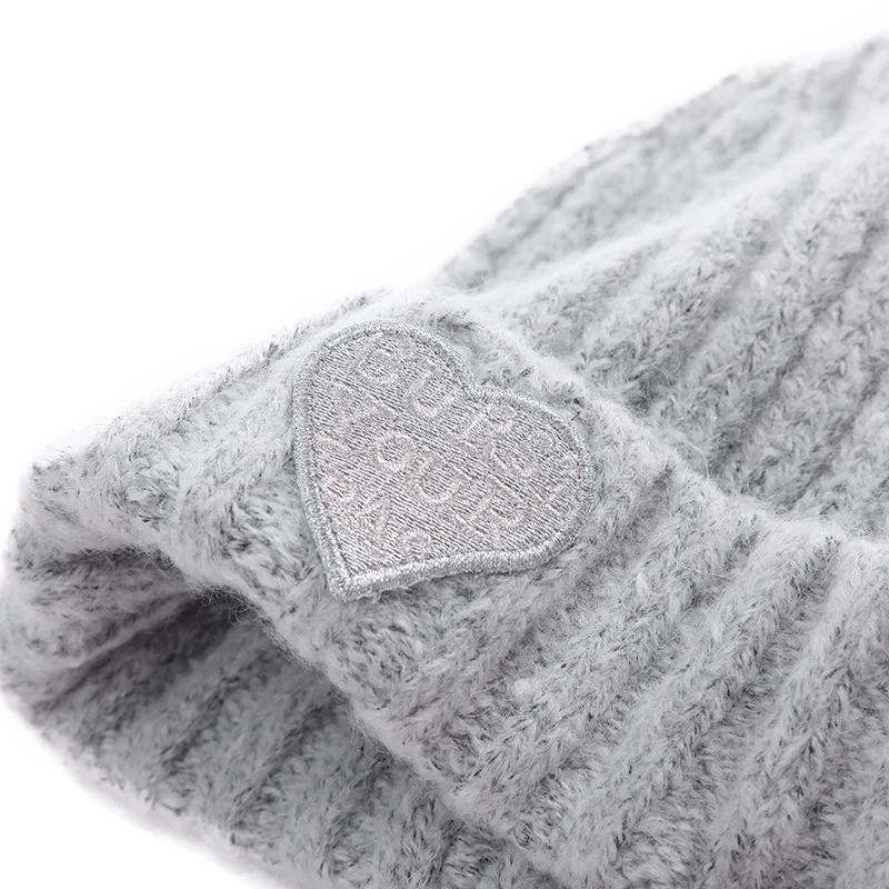 FANCET женские зимние шапки облегающие с надписью теплые милые шерстяные вязаные