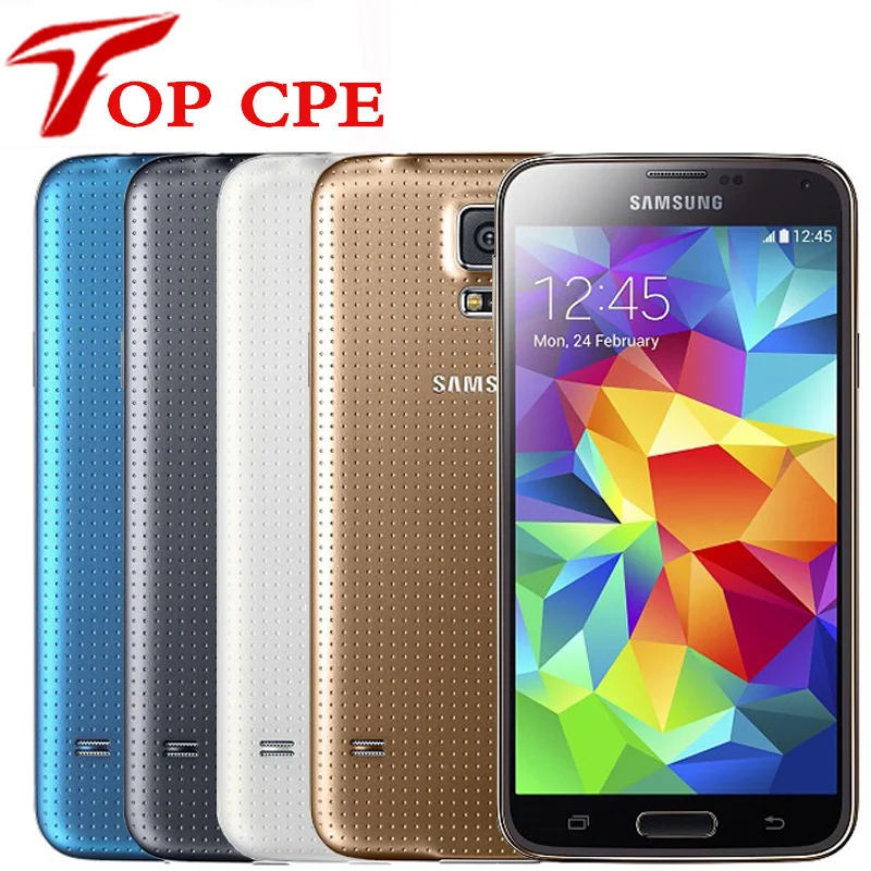 Отремонтированный разблокированный samsung Galaxy S5 SM-G900 G900A G900F G900V четырехъядерный wifi 5,1 дюймов 16MP камера gps Сотовые телефоны